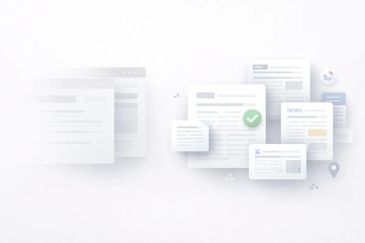 Illustration minimaliste autorité et crédibilité digitale